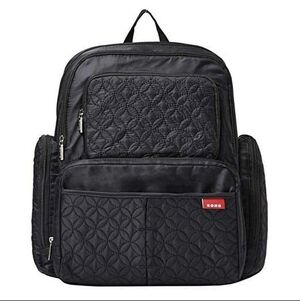 SOHO Black Quilted Diaper Bag Backpack 2016 Edition